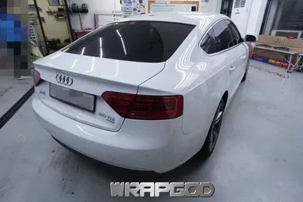 아우디 A5 전체랩핑 맥텍 다이아몬드 푸치아 스텔라 재시공 김포랩핑 WRAPGOD / 김포 양촌읍
