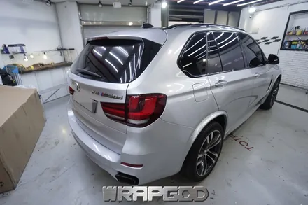 BMW X5 전체랩핑, 에이버리 유광 실버메탈릭 시공 / 김포 일산 인천 자동차랩핑 전문점 WRAPGOD / 김포 양촌읍