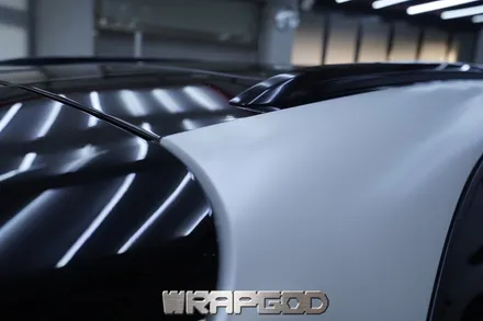포르쉐 마칸 에이버리 사틴 화이트펄 전체 랩핑 시공, 김포랩핑 검단랩핑 전문점 WRAPGOD / 김포 양촌읍