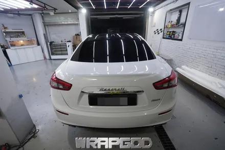 마세라티 기블리 에이버리 슈프림 유광 화이트펄 전체 랩핑 시공, 자동차 풀랩핑 전문점 WRAPGOD / 김포 양촌읍