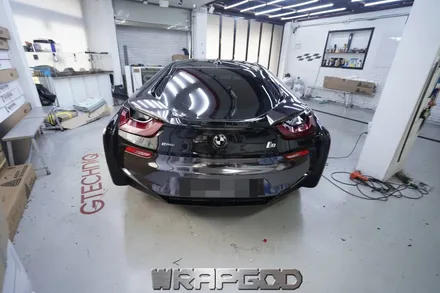 BMW i8 블랙크롬 전체랩핑 시공, 김포 일산 인천 송도 청라 파주 크롬랩핑 시공 전문점 WRAPGOD / 김포 양촌읍