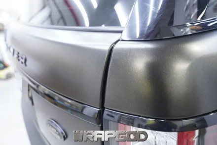 레인지로버 보그 3M 사틴 더스트 블랙 전체 랩핑 & 블랙팩 시공, 김포 카스킨 전문점 WRAPGOD / 김포 양촌읍