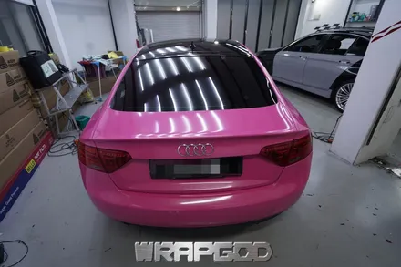 아우디 A5 전체랩핑 맥텍 다이아몬드 푸치아 스텔라 재시공 김포랩핑 WRAPGOD / 김포 양촌읍