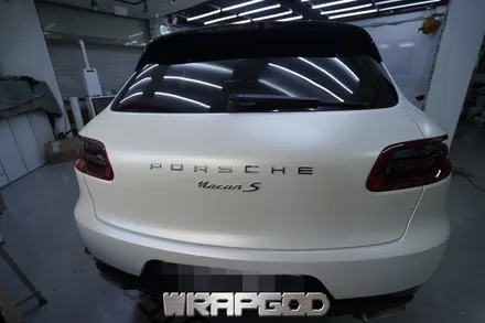 포르쉐 마칸 에이버리 사틴 화이트펄 전체 랩핑 시공, 김포랩핑 검단랩핑 전문점 WRAPGOD / 김포 양촌읍