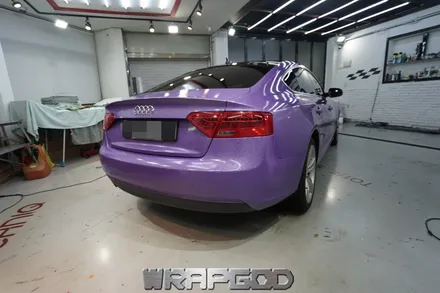 아우디 A5 에이버리 다이아몬드퍼플 전체 랩핑 시공, 김포 카스킨 전문점 WRAPGOD / 김포 양촌읍