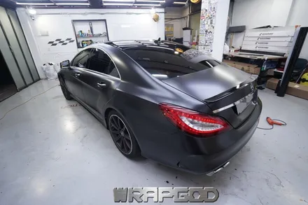 벤츠 CLS63 AMG 에이버리 새틴블랙 전체 랩핑 시공 김포 일산 인천 자동차랩핑 전문점 WRAPGOD / 김포 양촌읍
