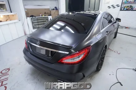 벤츠 CLS63 AMG 에이버리 새틴블랙 전체 랩핑 시공 김포 일산 인천 자동차랩핑 전문점 WRAPGOD / 김포 양촌읍