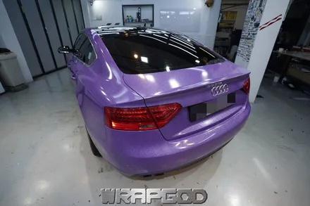 아우디 A5 에이버리 다이아몬드퍼플 전체 랩핑 시공, 김포 카스킨 전문점 WRAPGOD / 김포 양촌읍