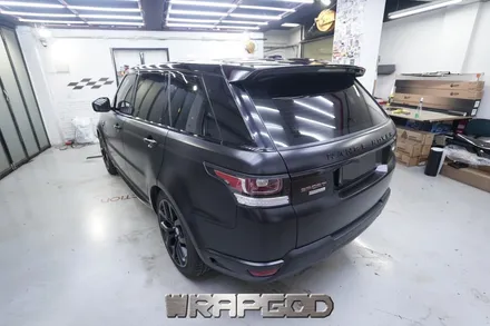 레인지로버 스포츠 에이버리 새틴블랙 전체 랩핑 & 블랙팩 시공, 김포 카스킨 전문점 WRAPGOD / 김포 양촌읍