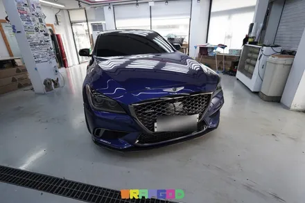제네시스 G80 스포츠 블랙크롬 전체랩핑 시공, 김포랩핑 시공전문 WRAPGOD / 김포 양촌읍