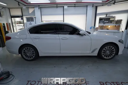 BMW 5시리즈 520i G30랩핑, 에이버리 사틴 메탈릭 다크블루 김포 자동차 래핑 WRAPGOD / 김포 양촌읍