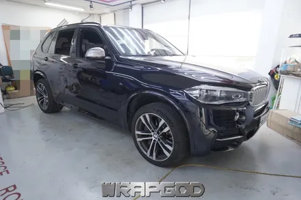 BMW X5 전체랩핑, 에이버리 유광 실버메탈릭 시공 / 김포 일산 인천 자동차랩핑 전문점 WRAPGOD / 김포 양촌읍
