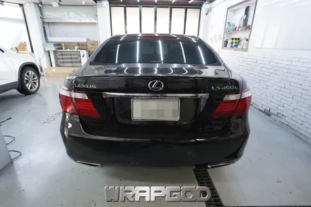 렉서스 LS 460 유광 화이트 에이버리 슈프림 전체 랩핑 시공, 김포 일산 송도 청라 자동차 랩핑 전문점 WRAPGOD / 김포 양촌읍