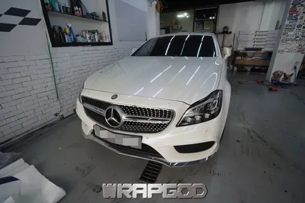 벤츠 CLS 400 3M유광 블랙 전체 랩핑 재시공, 김포 카스킨 전문점 WRAPGOD / 김포 양촌읍