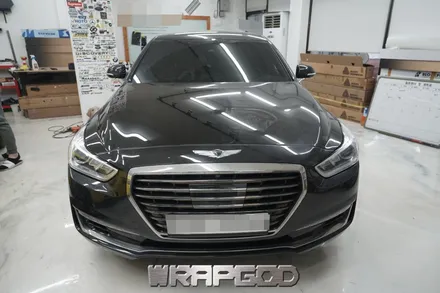 제네시스 EQ900 에이버리 유광 화이트 투톤 랩핑 시공, 김포 검단 자동차 래핑 전문점 랩갓 WRAPGOD / 김포 양촌읍