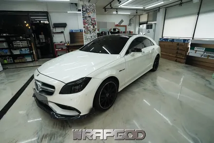 벤츠 CLS63 AMG , 에이버리 사틴 블랙 전체랩핑 시공 / 김포 검단 자동차 래핑 전문점 랩갓 WRAPGOD / 김포 양촌읍