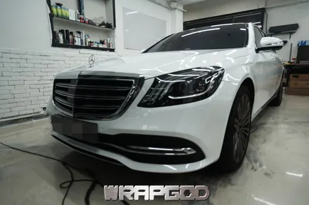 벤츠 S클래스 S560 풀랩핑 블랙에서 화이트로 김포 랩갓 / 김포 양촌읍