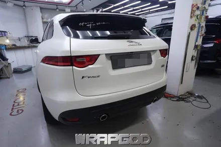 재규어 F페이스 에이버리 사틴 화이펄 전체 랩핑 시공, 검단랩핑 전문점 WRAPGOD / 김포 양촌읍