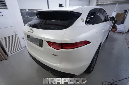 재규어 F페이스 에이버리 사틴 화이펄 전체 랩핑 시공, 검단랩핑 전문점 WRAPGOD / 김포 양촌읍