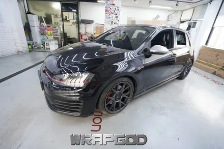 골프 GTI 풀랩핑 에이버리 다크옐로우 시공 김포 자동차 래핑 전문샵 WRAPGOD / 김포 양촌읍