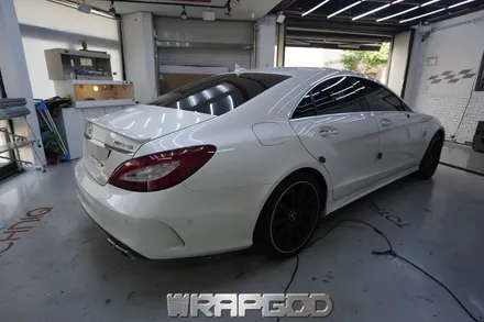벤츠 CLS63 AMG 에이버리 새틴블랙 전체 랩핑 시공 김포 일산 인천 자동차랩핑 전문점 WRAPGOD / 김포 양촌읍