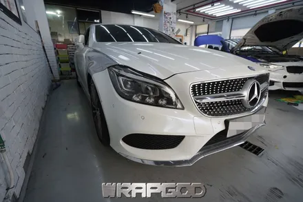 벤츠 CLS 400 3M유광 블랙 전체 랩핑 재시공, 김포 카스킨 전문점 WRAPGOD / 김포 양촌읍