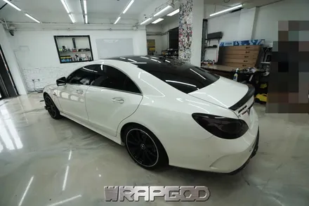 벤츠 CLS63 AMG , 에이버리 사틴 블랙 전체랩핑 시공 / 김포 검단 자동차 래핑 전문점 랩갓 WRAPGOD / 김포 양촌읍