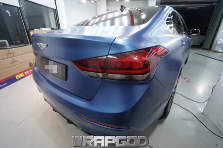 제네시스 G80 스포츠 3M 2080 유광 화이트골드스파클 풀랩핑 시공 전체랩핑 시공 전문 WRAPGOD / 김포 양촌읍