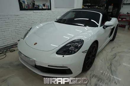 포르쉐 718 박스터 GTS 4.0 , 프론트패키지 PPF & 이노즈텍 라바오렌지 전체 랩핑 시공 / 김포 검단 자동차 래핑 전문점 랩갓 WRAPGOD / 김포 양촌읍