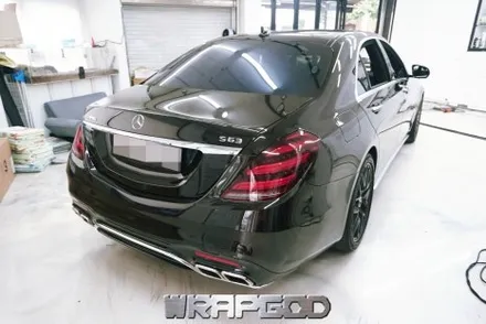 송도 벤츠 S63 AMG 전체랩핑 풀드레스업 사틴화이트펄 / 김포 양촌읍