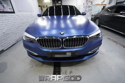 BMW 5시리즈 520i G30랩핑, 에이버리 사틴 메탈릭 다크블루 김포 자동차 래핑 WRAPGOD / 김포 양촌읍