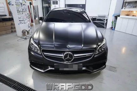 벤츠 CLS63 AMG 에이버리 새틴블랙 전체 랩핑 시공 김포 일산 인천 자동차랩핑 전문점 WRAPGOD / 김포 양촌읍