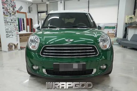 미니 컨트리맨 에이버리 유광 다크그린 전체 랩핑 시공, 김포 자동차래핑 전문점 랩갓 WRAPGOD / 김포 양촌읍