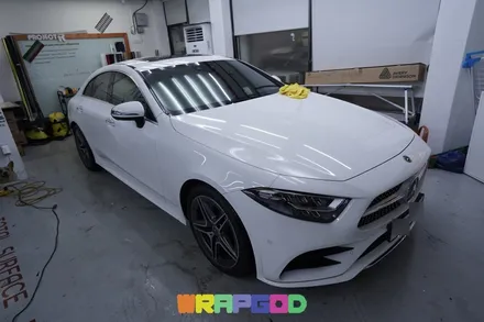 벤츠 CLS 사틴 펄 골드 더스트블랙 전체랩핑, 김포 자동차랩핑 시공 전문 WRAPGOD / 김포 양촌읍