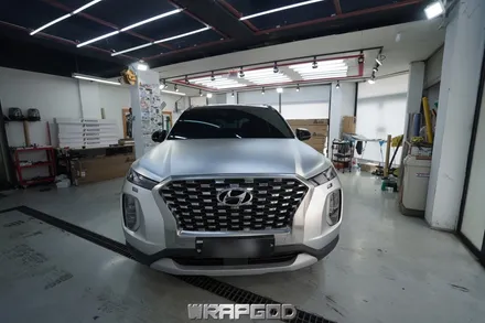 팰리세이드 무광크롬실버 전체랩핑,김포랩핑 시공 전문 WRAPGOD / 김포 양촌읍
