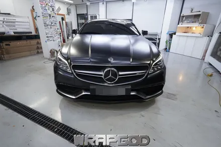 벤츠 CLS63 AMG 에이버리 새틴블랙 전체 랩핑 시공 김포 일산 인천 자동차랩핑 전문점 WRAPGOD / 김포 양촌읍