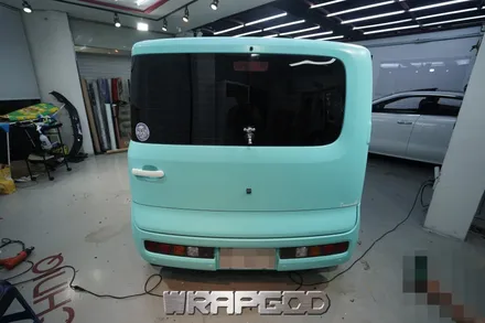 닛산 큐브 3M 사틴 키웨스트 전체 랩핑 시공, 김포 랩핑 전문점 WRAPGOD / 김포 양촌읍