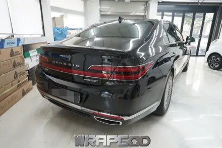 제네시스 G90 에이버리 블랙 유광 전체 랩핑 시공, 검단랩핑 김포랩핑 자동차랩핑 전문점 랩갓 WRAPGOD / 김포 양촌읍
