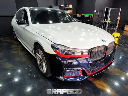BMW 7시리즈 사고수리 및 에이버리 다이아몬드화이트 앞범퍼 재시공 / 김포 양촌읍