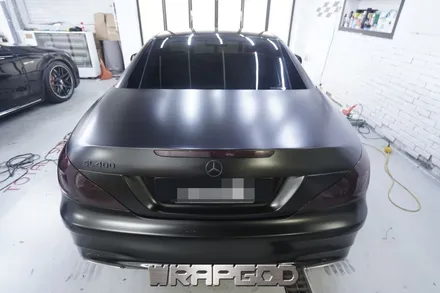 벤츠 SL400, 에이버리 사틴 블랙 전체 랩핑, 시공 김포  자동차랩핑 전문 WRAPGOD / 김포 양촌읍