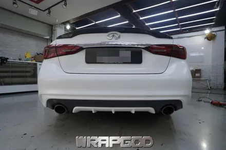 인피니티 Q50 에이버리 사틴 화이트 전체랩핑 시공, 김포 일산 인천 자동차래핑 전문점 랩갓 WRAPGOD / 김포 양촌읍