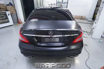 벤츠 CLS63 AMG 에이버리 새틴블랙 전체 랩핑 시공 김포 일산 인천 자동차랩핑 전문점 WRAPGOD / 김포 양촌읍