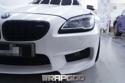 BMW 6시리즈 M6 그란쿠페 3M화이트골드스파클 전체 랩핑 시공,김포 일산 인천 검단 송도 청라 파주 전체 랩핑 전문점 WRAPGOD / 김포 양촌읍