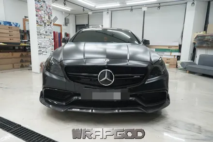 벤츠 CLS63 AMG , 에이버리 사틴 블랙 전체랩핑 시공 / 김포 검단 자동차 래핑 전문점 랩갓 WRAPGOD / 김포 양촌읍