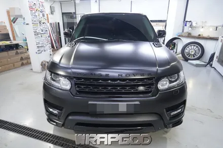 레인지로버 스포츠 에이버리 새틴블랙 전체 랩핑 & 블랙팩 시공, 김포 카스킨 전문점 WRAPGOD / 김포 양촌읍