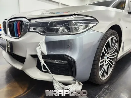 청라 BMW 530d 앞범퍼 사고수리 재시공 랩핑 / 김포 양촌읍