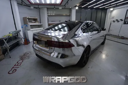 재규어 XE 실버크롬 전체랩핑,김포래핑 전문 WRAPGOD / 김포 양촌읍