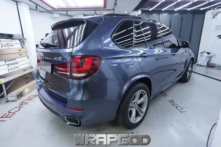 BMW X5 3M 유광 글레이셔 그레이 전체 랩핑 시공 , 김포 검단 랩핑 전문점 WRAPGOD / 김포 양촌읍