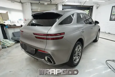 제네시스 GV70 , 3M 2080 매트 그레이 알루미늄 메탈릭 전체 랩핑 시공/ 김포 인천 검단 자동차래핑 전문점 랩갓 WRAPGOD / 김포 양촌읍