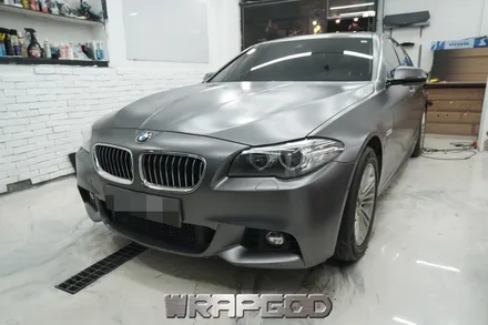 BMW 5시리즈 528i , 에이버리 사틴그레이 전체랩핑 시공 / 김포 검단 일산 자동차 래핑 전문점 랩갓 WRAPGOD / 김포 양촌읍